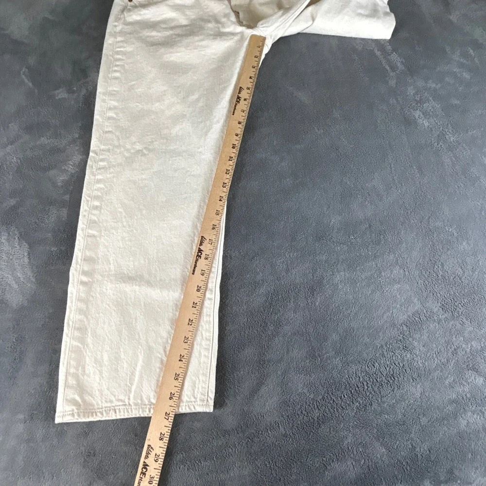 Levis 501 White Oak‎ Cone Denim Mens Jeans Off White Cream 40x30 Button Fly